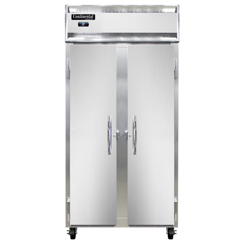 Continental 2RSEN 36 1/4" Two Section Reach In Refrigerator, (2) Left/Right Hinge Solid Doors, 115v-cityfoodequipment.com