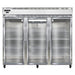 Continental 3FENSSGD 85 1/2" Three Section Reach In Freezer, (3) Left/right Hinge Glass Doors, 115/208-230v-cityfoodequipment.com