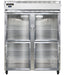 Continental 2RESNSAGDHD 57" Two Section Reach In Refrigerator, (4) Left/right Hinge Glass Doors, Top Compressor, 115v-cityfoodequipment.com