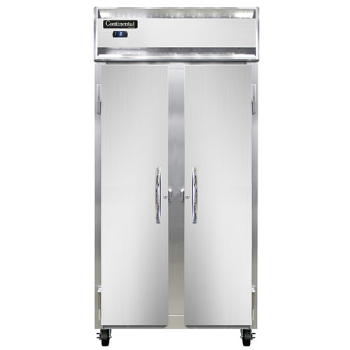 Continental 2FSESNSS 36 1/4" Slim Line Two Section Reach In Freezer, (2) Left/Right Hinge Solid Doors, 115v-cityfoodequipment.com