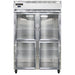 Continental 2FSNSSGDHD 52" Two Section Reach In Freezer, (4) Left/right Hinge Glass Doors, 115/208-230v-cityfoodequipment.com