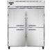 Continental 2FESNHD 57" Two Section Reach In Freezer, (4) Left/Right Hinge Solid Doors, 115v-cityfoodequipment.com