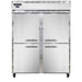Continental 2RESNHD 57" Two Section Reach In Refrigerator, (4) Left/right Hinge Solid Doors, Top Compressor, 115v-cityfoodequipment.com