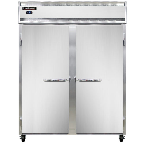 Continental 2FESN 57" Two Section Reach In Freezer, (2) Left/Right Hinge Solid Doors, 115v-cityfoodequipment.com