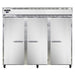 Continental 3FESNSS 85 1/2" Three Section Reach In Freezer, (3) Left/Right Hinge Solid Doors, 115/208-230v-cityfoodequipment.com