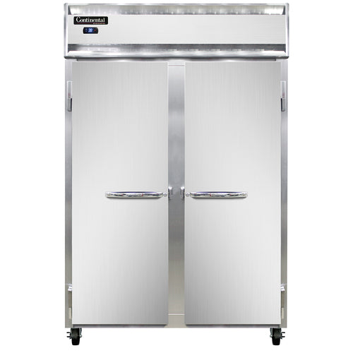 Continental 2RSN 52" Two Section Reach In Refrigerator, (2) Left/right Hinge Solid Doors, Top Compressor, 115v-cityfoodequipment.com