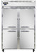 Continental 2RSNSSHD 52" Two Section Reach In Refrigerator, (4) Left/right Hinge Solid Doors, Top Compressor, 115v-cityfoodequipment.com