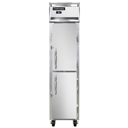 Continental 1RSESNSSHD 17 3/4" One Section Reach In Refrigerator, (2) Right Hinge Solid Doors, Top Compressor, 115v-cityfoodequipment.com