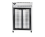 Continental 2RSNSSSGD 52" Two Section Reach In Refrigerator, (2) Sliding Glass Doors, Top Compressor, 115v-cityfoodequipment.com