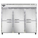 Continental 3FESNSAHD 85 1/2" Three Section Reach In Freezer, (6) Left/Right Hinge Solid Doors, 115/208-230v-cityfoodequipment.com