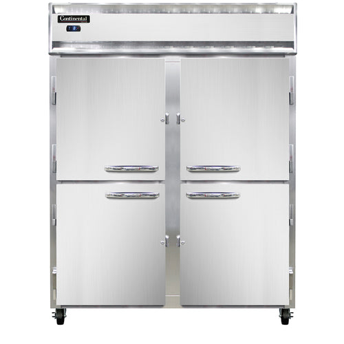 Continental 2FESNSAHD 57" Two Section Reach In Freezer, (4) Left/Right Hinge Solid Doors, 115v-cityfoodequipment.com
