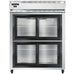 Continental 2RESNSGDHD 57" Two Section Reach In Refrigerator, (4) Sliding Glass Doors, Top Compressor, 115v-cityfoodequipment.com