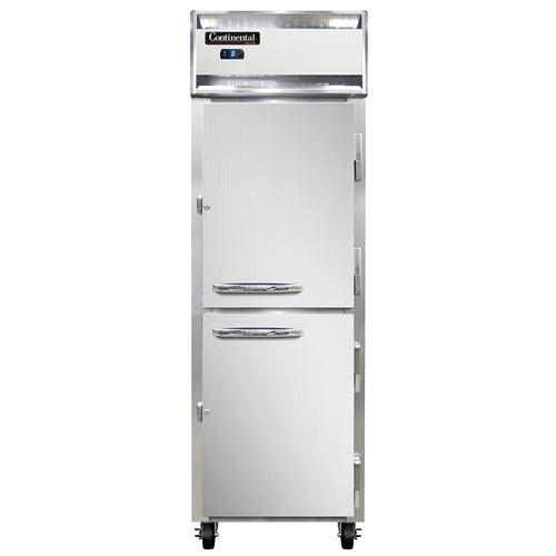 Continental 1FSNSAHD 26" One Section Reach In Freezer, (2) Right Hinge Solid Doors, 115v-cityfoodequipment.com