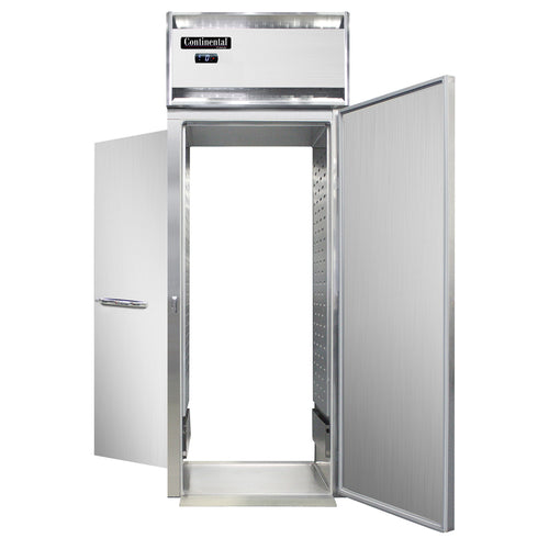 Continental D1FINSART 35 1/4" Designer Line One Section Roll Thru Freezer, (2) Right Hinge Solid Doors, 115/208-230v-cityfoodequipment.com