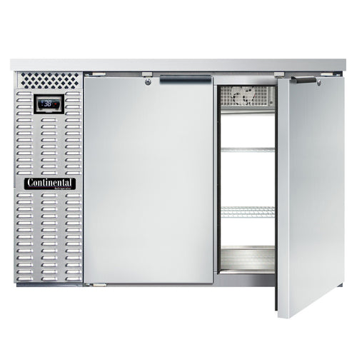 Continental BB50NSSPT 50" Bar Refrigerator - 4 Swinging Solid Doors, Stainless, 115v-cityfoodequipment.com