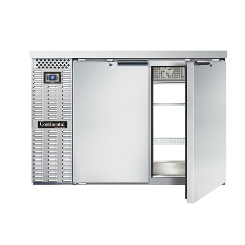Continental BB50SNSSPT 50" Bar Refrigerator - 4 Swinging Solid Doors, Stainless, 115v-cityfoodequipment.com