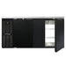 Continental BB69NPT 69" Bar Refrigerator - 4 Swinging Solid Doors, Black, 115v-cityfoodequipment.com