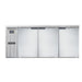 Continental BB79SNSS 79" Bar Refrigerator - 3 Swinging Solid Doors, Stainless, 115v-cityfoodequipment.com