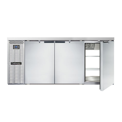 Continental BB79SNSSPT 79" Bar Refrigerator - 6 Swinging Solid Doors, Stainless, 115v-cityfoodequipment.com