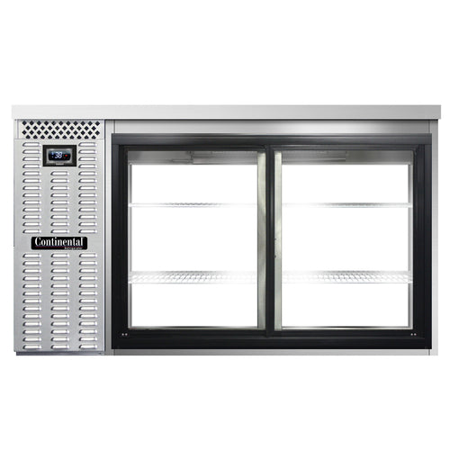 Continental BB59NSSSGDPT 59" Bar Refrigerator - 4 Sliding Glass Doors, Stainless, 115v-cityfoodequipment.com