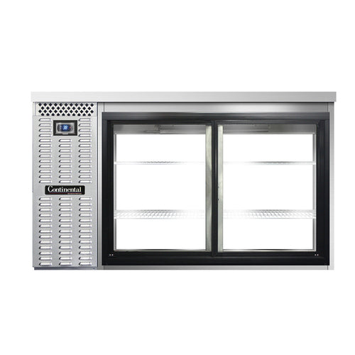 Continental BB59SNSSSGDPT 59" Bar Refrigerator - 4 Sliding Glass Doors, Stainless, 115v-cityfoodequipment.com