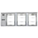 Continental BB90NSSGDPT 90" Pass Thru Bar Refrigerator - 6 Swinging Glass Doors, Stainless Steel, 115v-cityfoodequipment.com