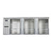 Continental BB90SNSSGD 90" Bar Refrigerator - 3 Swinging Glass Doors, Stainless Steel, 115v-cityfoodequipment.com