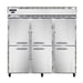 Continental 3FNSAHD 78" Three Section Reach In Freezer, (6) Left/right Hinge Solid Doors, 115/208-230v-cityfoodequipment.com