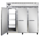 Continental 3RNSAPT 78" Three Section Pass Thru Refrigerator, (6) Left/right Hinge Solid Doors, Top Compressor, 115v-cityfoodequipment.com