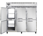 Continental 3RNSAPTHD 78" Three Section Pass Thru Refrigerator, (12) Left/right Hinge Solid Doors, Top Compressor, 115v-cityfoodequipment.com
