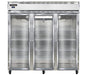 Continental 3RNSSGD 78" Three Section Reach In Refrigerator, (3) Left/right Hinge Glass Doors, Top Compressor, 115v-cityfoodequipment.com