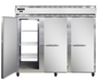 Continental 3RENPT 85 1/2" Three Section Pass Thru Refrigerator, (6) Left/right Hinge Solid Doors, Top Compressor, 115v-cityfoodequipment.com