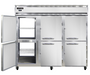 Continental 3RENSAPTHD 85 1/2" Three Section Pass Thru Refrigerator, (12) Left/right Hinge Solid Doors, Top Compressor, 115-cityfoodequipment.com