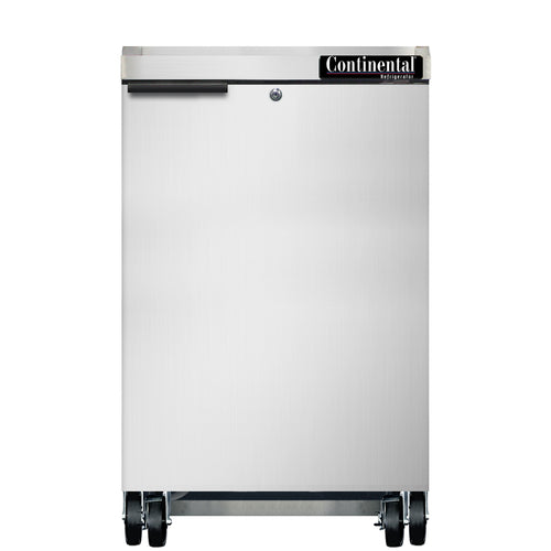 Continental BB24NSS 24" Bar Refrigerator - 1 Swinging Solid Door, Stainless, 115v-cityfoodequipment.com