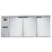 Continental BB79NSS 79" Bar Refrigerator - 3 Swinging Solid Doors, Stainless, 115v-cityfoodequipment.com