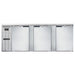Continental BB90NSS 90" Bar Refrigerator - 3 Swinging Solid Doors, Stainless, 115v-cityfoodequipment.com
