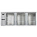 Continental BB90NSSGD 90" Bar Refrigerator - 3 Swinging Glass Doors, Stainless Steel, 115v-cityfoodequipment.com