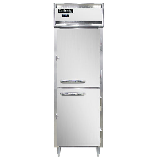 Continental D1FNSAHD 26" Designer Line One Section Reach In Freezer, (2) Right Hinge Solid Doors, 115v-cityfoodequipment.com