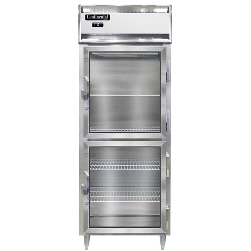 Continental D1FENSAGDHD 28 1/2" Designer Line One Section Reach In Freezer, (2) Right Hinge Glass Doors, 115v-cityfoodequipment.com