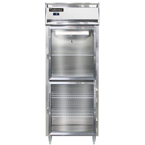 Continental D1FESNSSGDHD 28 1/2" Designer Line One Section Reach In Freezer, (2) Right Hinge Glass Doors, 115v-cityfoodequipment.com
