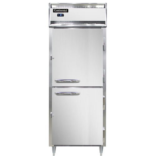 Continental D1FESNSSHD 28 1/2" Designer Line One Section Reach In Freezer, (2) Right Hinge Solid Doors, 115v-cityfoodequipment.com