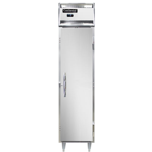 Continental D1FSEN 17 3/4" Designer Slim Line One Section Reach In Freezer, (1) Right Hinge Solid Door, 115v-cityfoodequipment.com