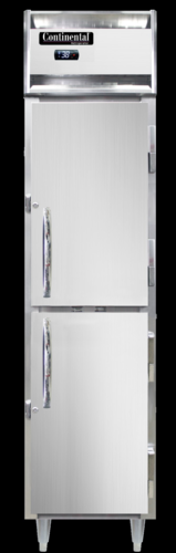Continental D1FSENHD 17 3/4" Designer Slim Line One Section Reach In Freezer, (2) Right Hinge Solid Doors, 115v-cityfoodequipment.com