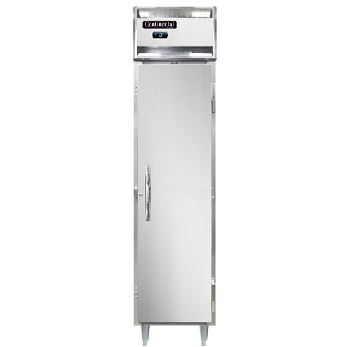 Continental D1FSENSA 17 3/4" Designer Slim Line One Section Reach In Freezer, (1) Right Hinge Solid Door, 115v-cityfoodequipment.com