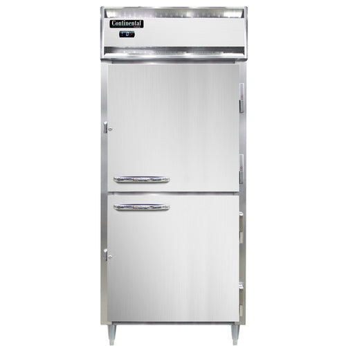 Continental D1FXNSSHD 36 1/4" Designer Line One Section Reach In Freezer, (2) Right Hinge Solid Doors, 115v-cityfoodequipment.com