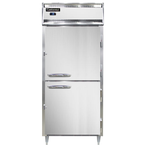 Continental D1FXSNSAHD 36 1/4" Designer Line One Section Reach In Freezer, (2) Right Hinge Solid Doors, 115v-cityfoodequipment.com