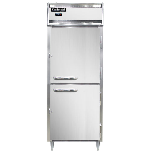 Continental D1RENHD 28 1/2" One Section Reach In Refrigerator, (2) Right Hinge Solid Doors, Top Compressor, 115v-cityfoodequipment.com