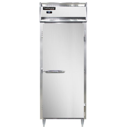 Continental D1RENSA 28 1/2" One Section Reach In Refrigerator, (1) Right Hinge Solid Door, Top Compressor, 115v-cityfoodequipment.com