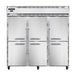 Continental 3RSNHD 78" Three Section Reach In Refrigerator, (6) Left/right Hinge Solid Doors, Top Compressor, 115v-cityfoodequipment.com