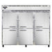 Continental 3RESNHD 85 1/2" Three Section Reach In Refrigerator, (6) Left/right Hinge Solid Doors, Top Compressor, 115v-cityfoodequipment.com